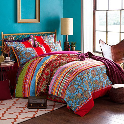 Fadfay Colorful Bohemian Duvet Covers Queen King Size Exotic Boho