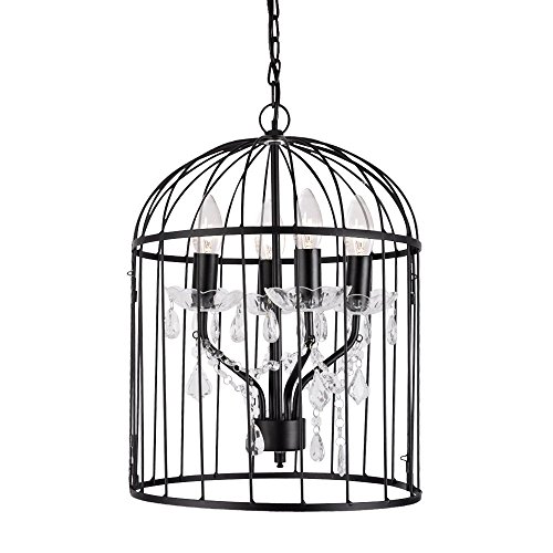 Metal Ornate Shabby Chic 4 Way Birdcage Chandelier Ceiling Pendant