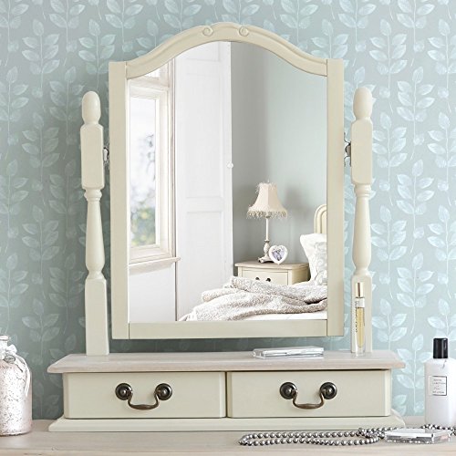 Cream dressing tables with sales mirror and stool