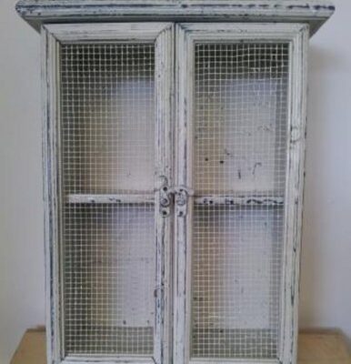 Shabby Chic Vintage Style Antique White Wooden Cabinet Kitchen Cupboard Mesh Doors with Shelf &amp; Hooks Shabby Chic Vintage Style Antique White Wooden Cabinet Kitchen Cupboard Mesh Doors with Shelf &amp; Hooks Shabby Chic Vintage Style Antique White Wooden Cabinet Kitchen Cupboard Mesh Doors with Shelf Hooks 0 386x400