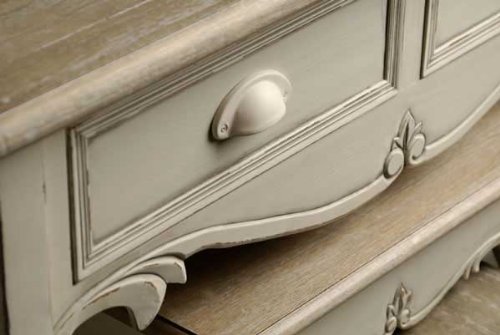 DISTRESSED CREAM DRESSING TABLE MIRROR RUSTIC STYLE SHABBY CHIC