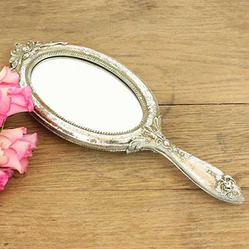 Vintage handheld mirror hand held romantic shabby chic make up dressing