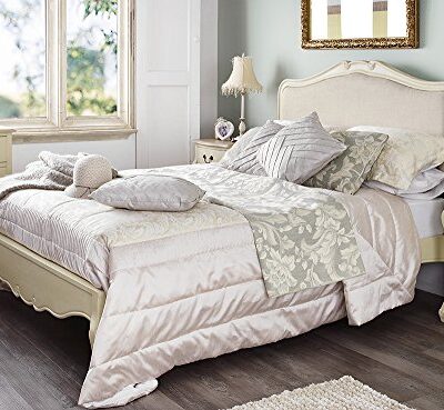 juliette shabby chic champagne upholstered double bed. 4ft6 french cream bed with upholstered headboard. stunning Juliette Shabby Chic Champagne Upholstered Double Bed. 4ft6 French cream bed with upholstered headboard. STUNNING Juliette Shabby Chic Champagne Upholstered Double Bed 0 400x369
