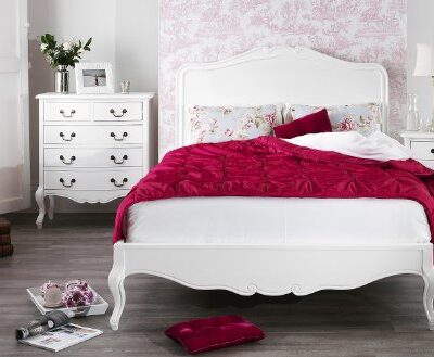 juliette shabby chic white double bed 5pc bedroom suite, 4ft6 bed, chest of drawers, wardrobe, bedside table, fully assembled Juliette Shabby Chic White Double bed 5pc bedroom suite, 4ft6 bed, chest of drawers, wardrobe, bedside table, FULLY ASSEMBLED Shabby Chic Antique White Kingsize Bed with wooden headboard 0 400x329