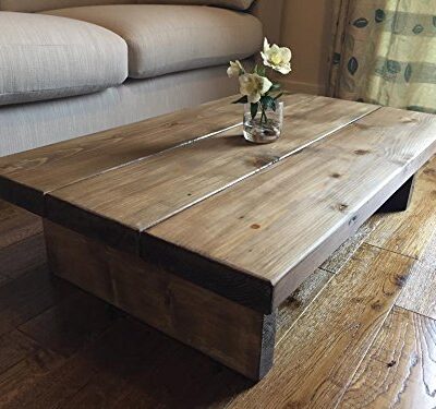 solid rustic handmade pine coffee table, finished in a chunky country oak Solid Rustic Handmade Pine coffee table, finished in a Chunky Country Oak Solid Rustic Handmade Pine coffee table finished in a Chunky Country Oak FREE DELIVERY 0 400x375