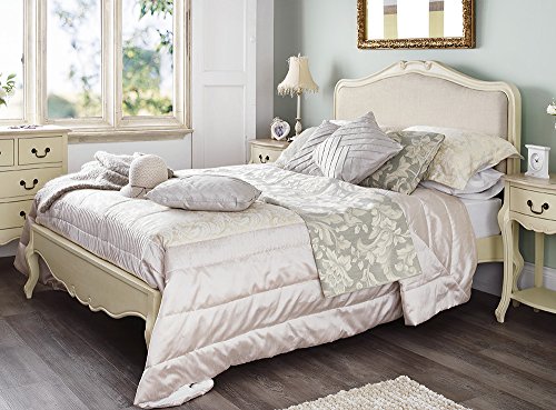 Shabby Chic Champagne Upholstered 6ft Super King size bed