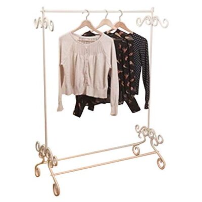 shabby chic vintage style clothes garment rail metal ornate hanging stand cream w 100 x d 48 x h 137cm approx Shabby Chic Vintage Style Clothes Garment Rail Metal Ornate Hanging Stand Cream W 100 x D 48 x H 137cm Approx Cream Vintage Look Clothes Rail by dydx 0 400x400
