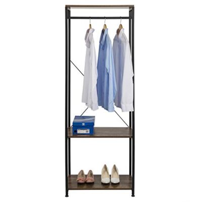 EUGAD Heavy Duty Clothes Hanging Rail Metal Clothing Coat Stand Garment ...