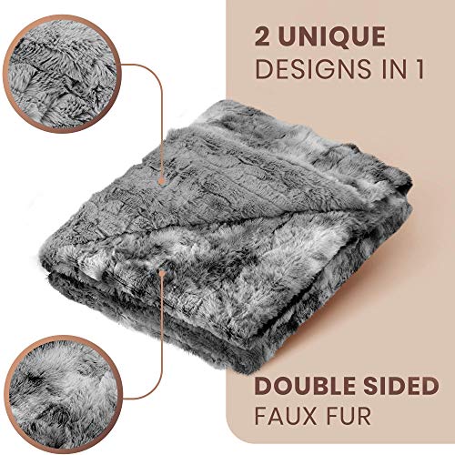 Everlasting comfort luxury faux fur throw blanket best sale