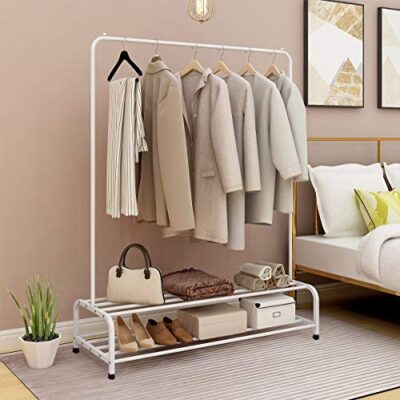 jurmerry metal coat rail pipe hanging clothes rail heavy duty storage shelf 2-tier metal with home office indoor(white) JURMERRY Metal Coat Rail Pipe Hanging Clothes Rail Heavy Duty Storage Shelf 2-Tier Metal with Home Office Indoor(White) JURMERRY Metal Coat Rail Pipe Hanging Clothes Rail Heavy Duty Storage Shelf 2 Tier Metal with Home Office IndoorWhite 0 400x400