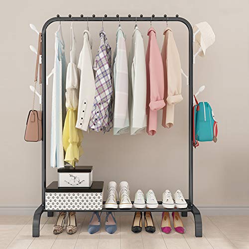 Tanice Clothes Rail Heavy Duty Metal Garment Rack 1-Tier Clothing ...