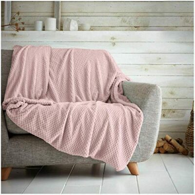 Pink throw over outlet